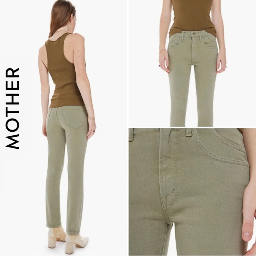 MOTHER Women's Skinny Jeans in Olive